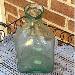 Vintage KALALOU Glass Wall Jug Vase Recycled Glass Columbia Aqua Hand Blown